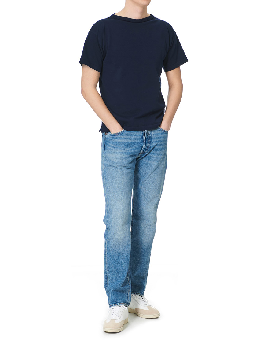 Heren | T-shirts | Andersen-Andersen | Boatsman Short Sleeve Tee Royal Blue