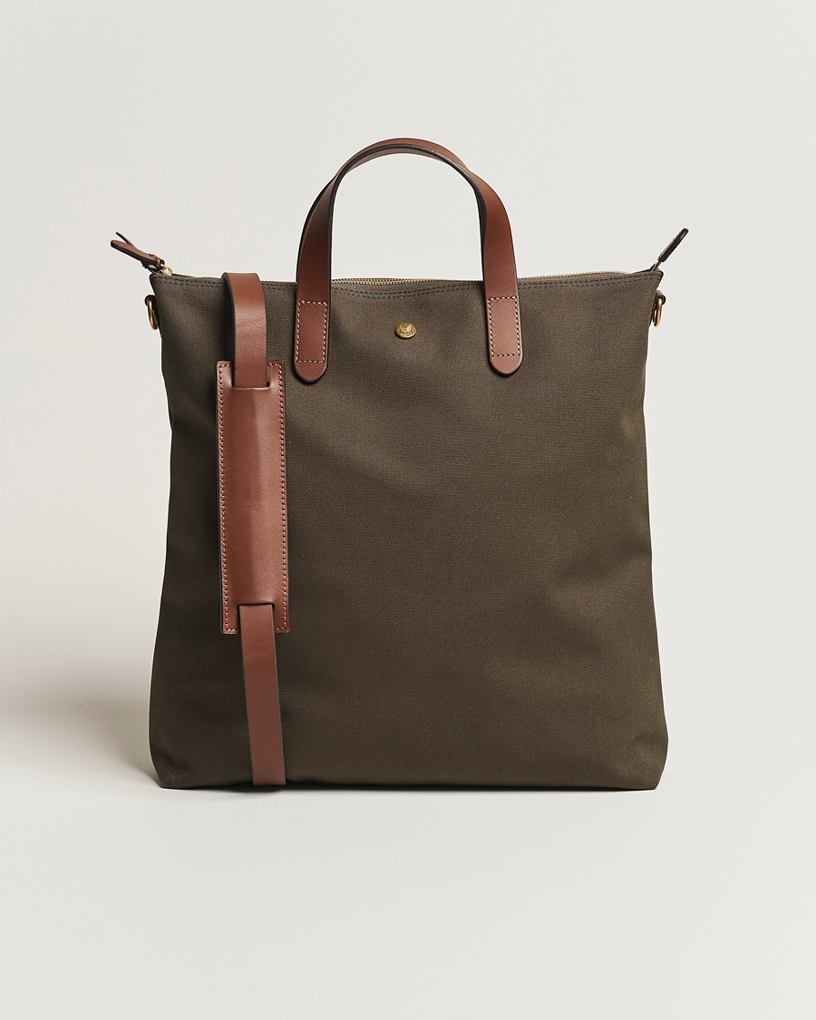 Heren | Tassen | Mismo | M/S Canvas Shopper Army/Cuoio