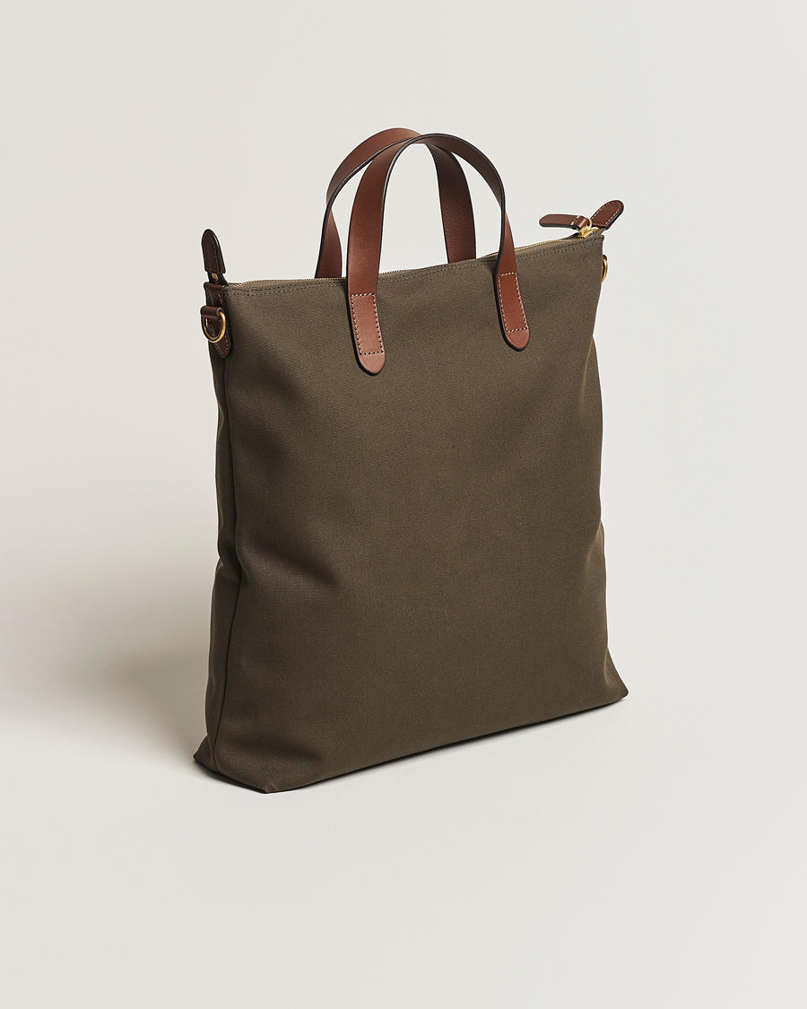 Heren | Tassen | Mismo | M/S Canvas Shopper Army/Cuoio