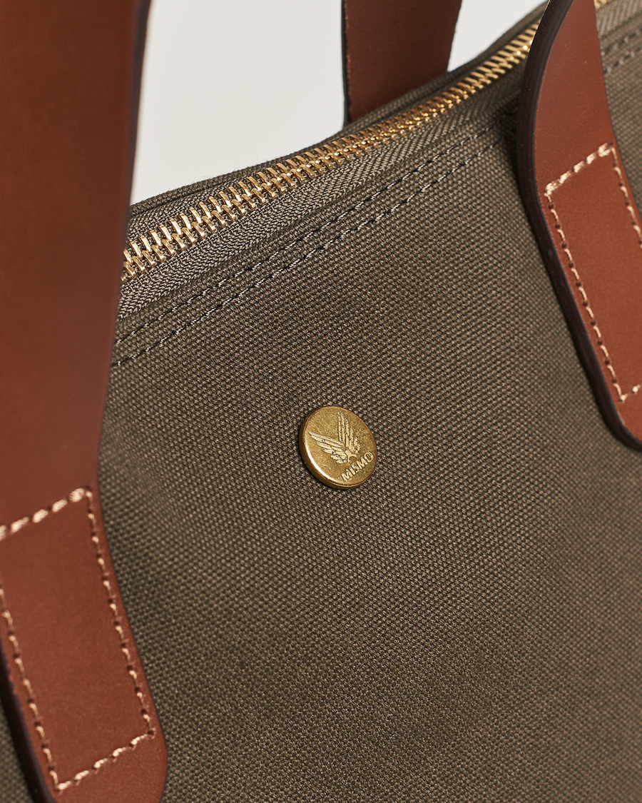 Heren | Tassen | Mismo | M/S Canvas Shopper Army/Cuoio