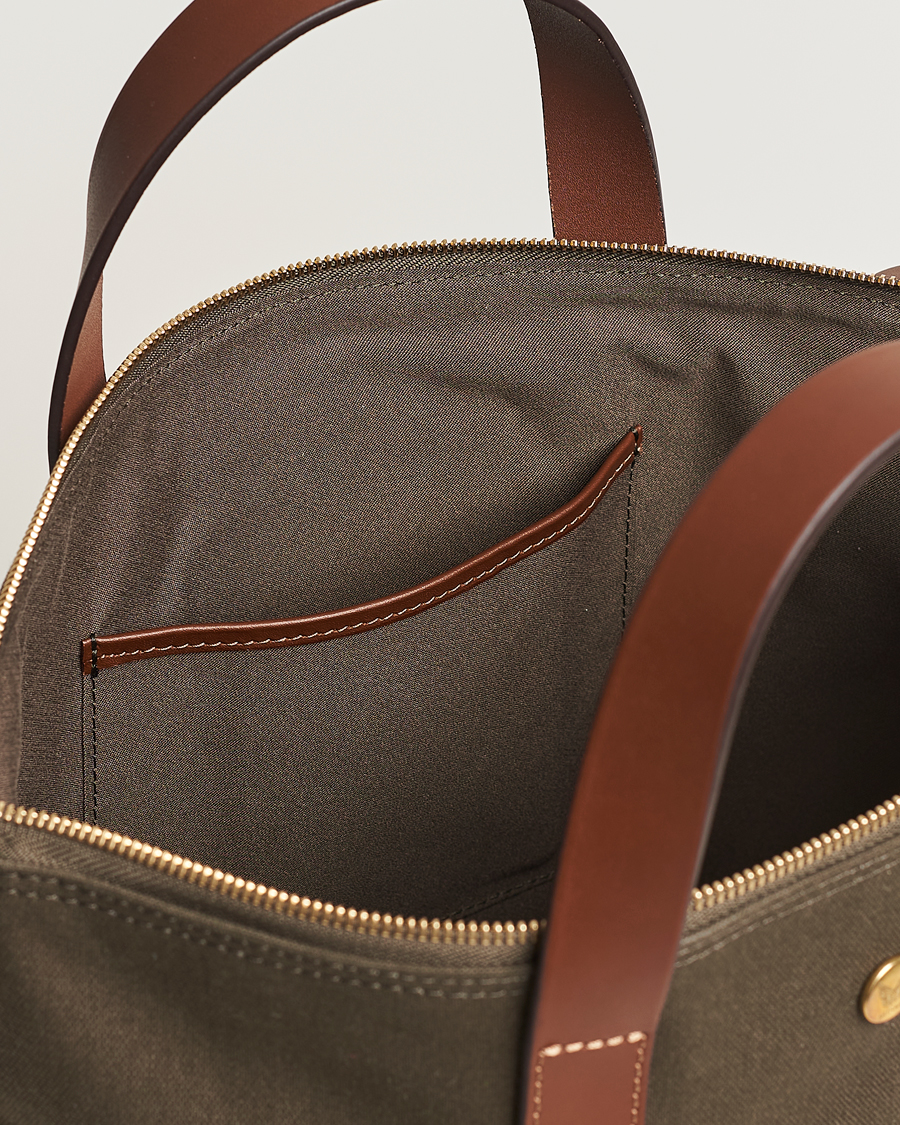 Heren | Tassen | Mismo | M/S Canvas Shopper Army/Cuoio