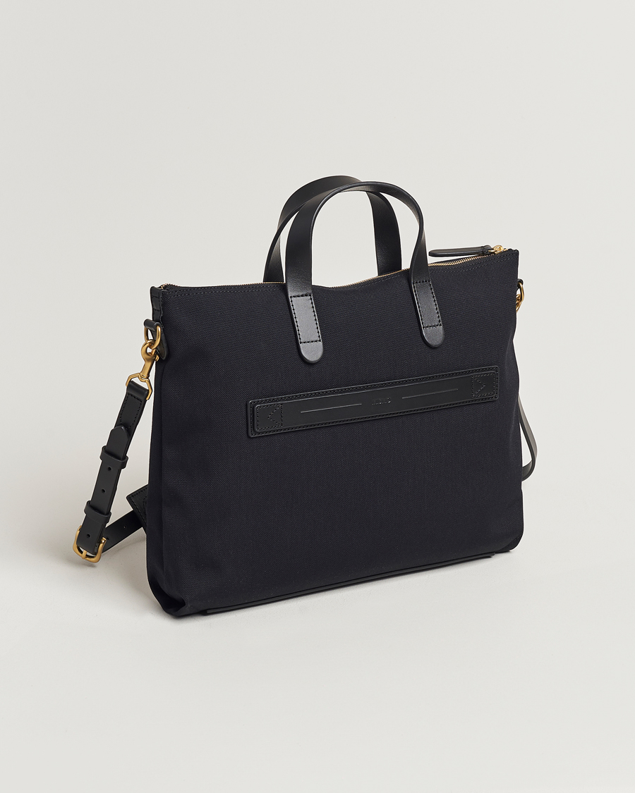 Men | Briefcases | Mismo | M/S Canvas Slim Brief Coal/Black