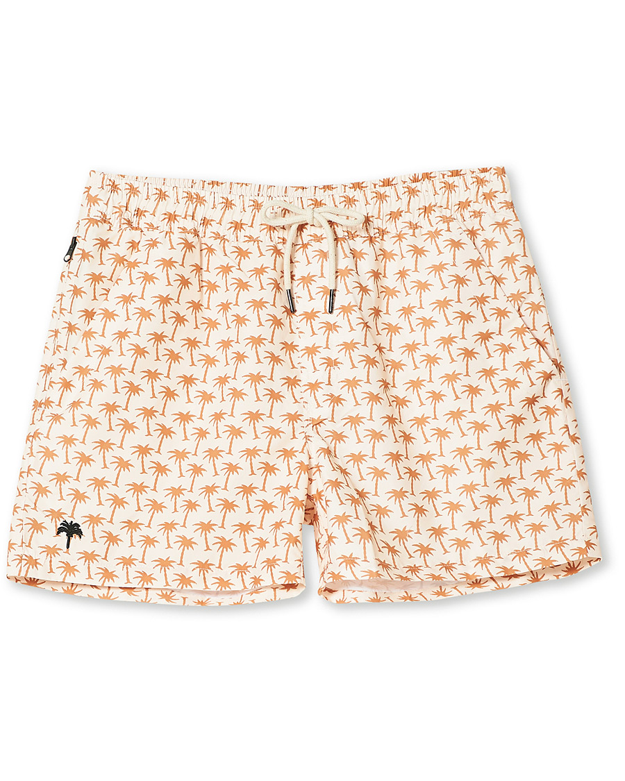 Heren | Zwembroek | OAS | Printed Swim Shorts Beige Palm