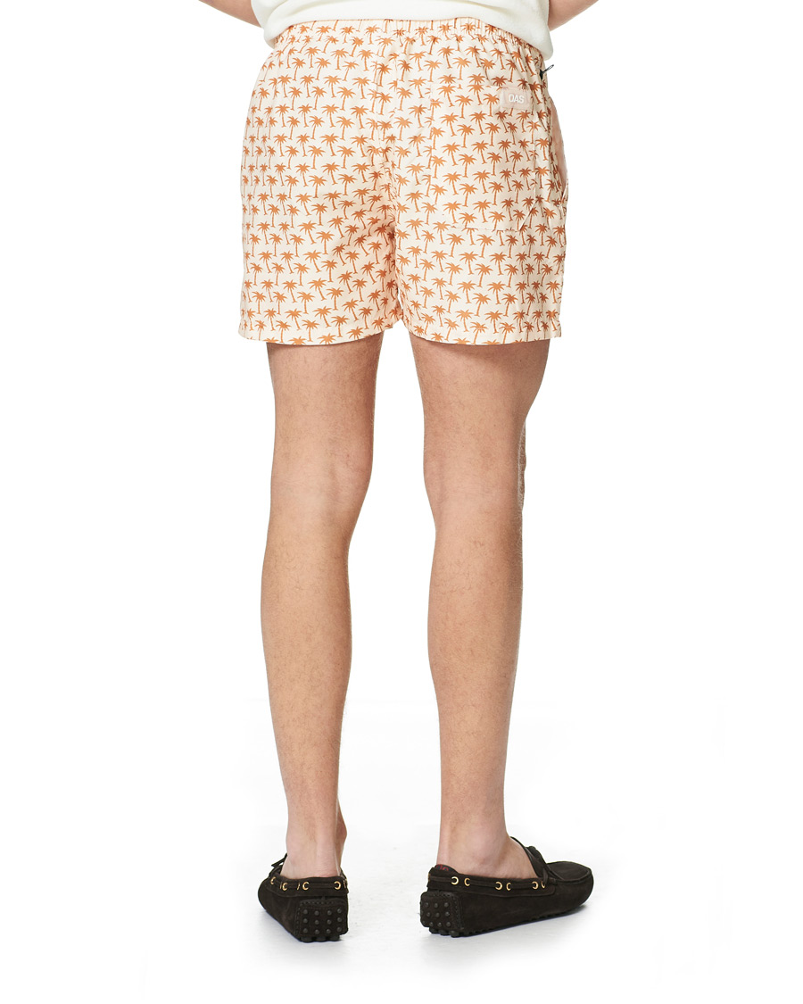 Heren | Zwembroek | OAS | Printed Swim Shorts Beige Palm