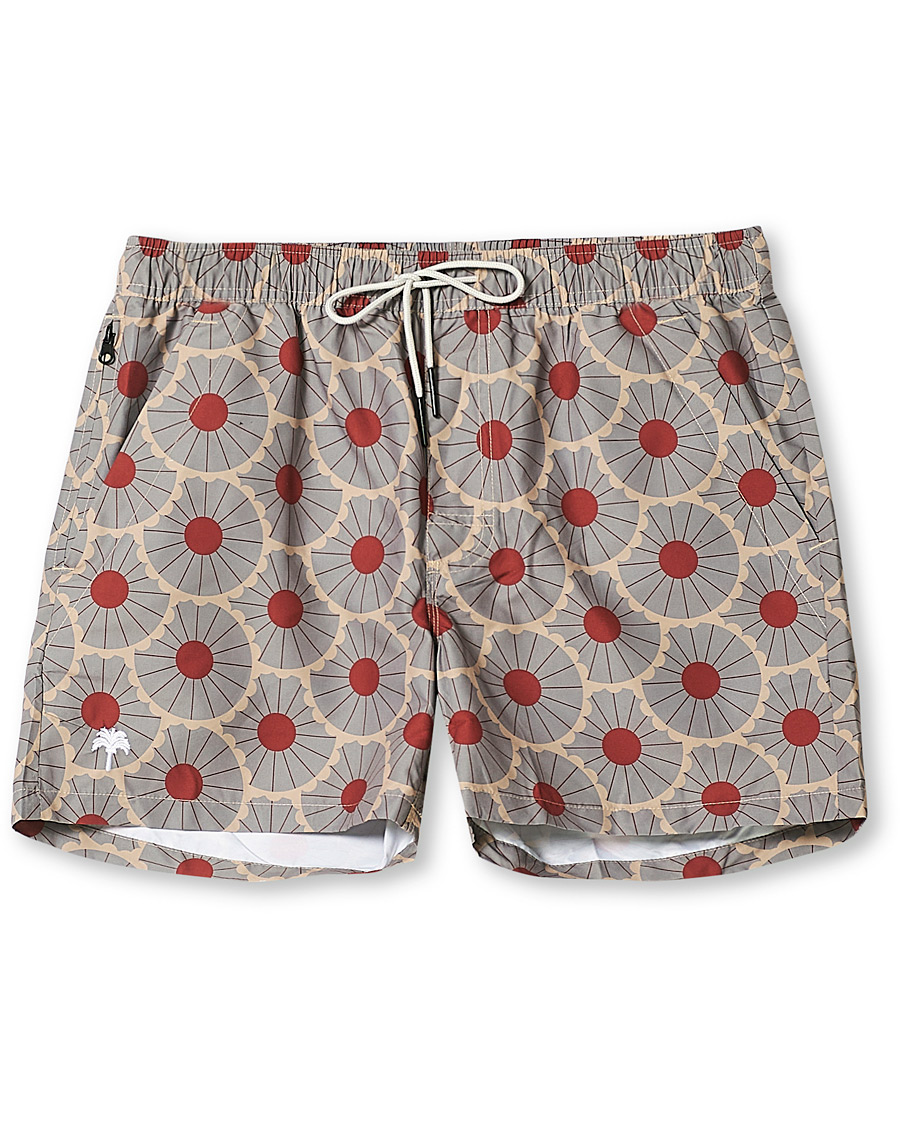 Heren | Zwembroek | OAS | Printed Swim Shorts Grey Gatsby