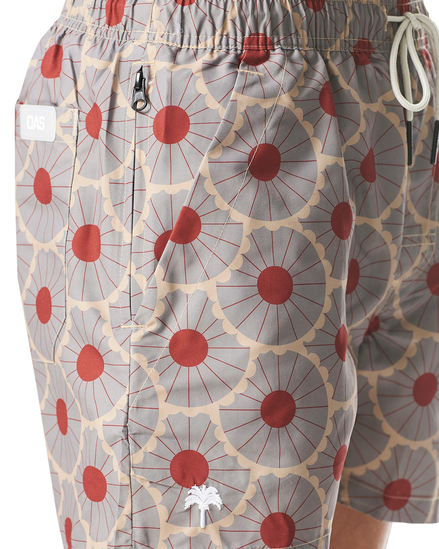 Heren | Zwembroek | OAS | Printed Swim Shorts Grey Gatsby