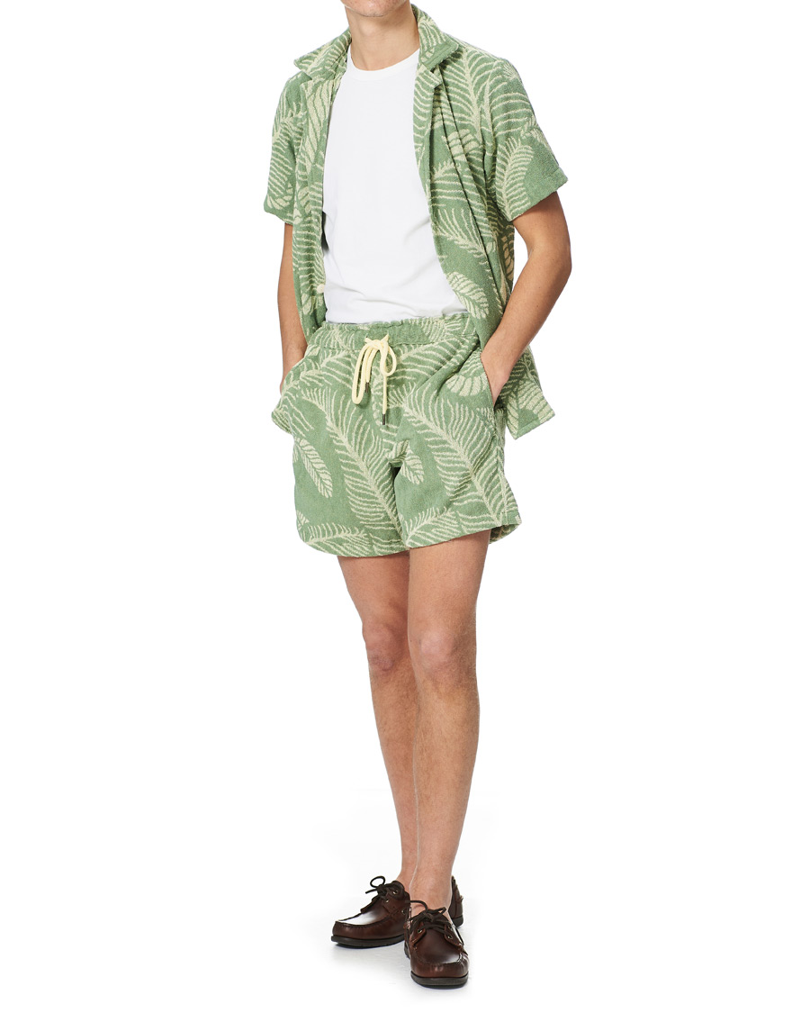 Heren | Korte broek | OAS | Banana Leaf Terry Shorts Green
