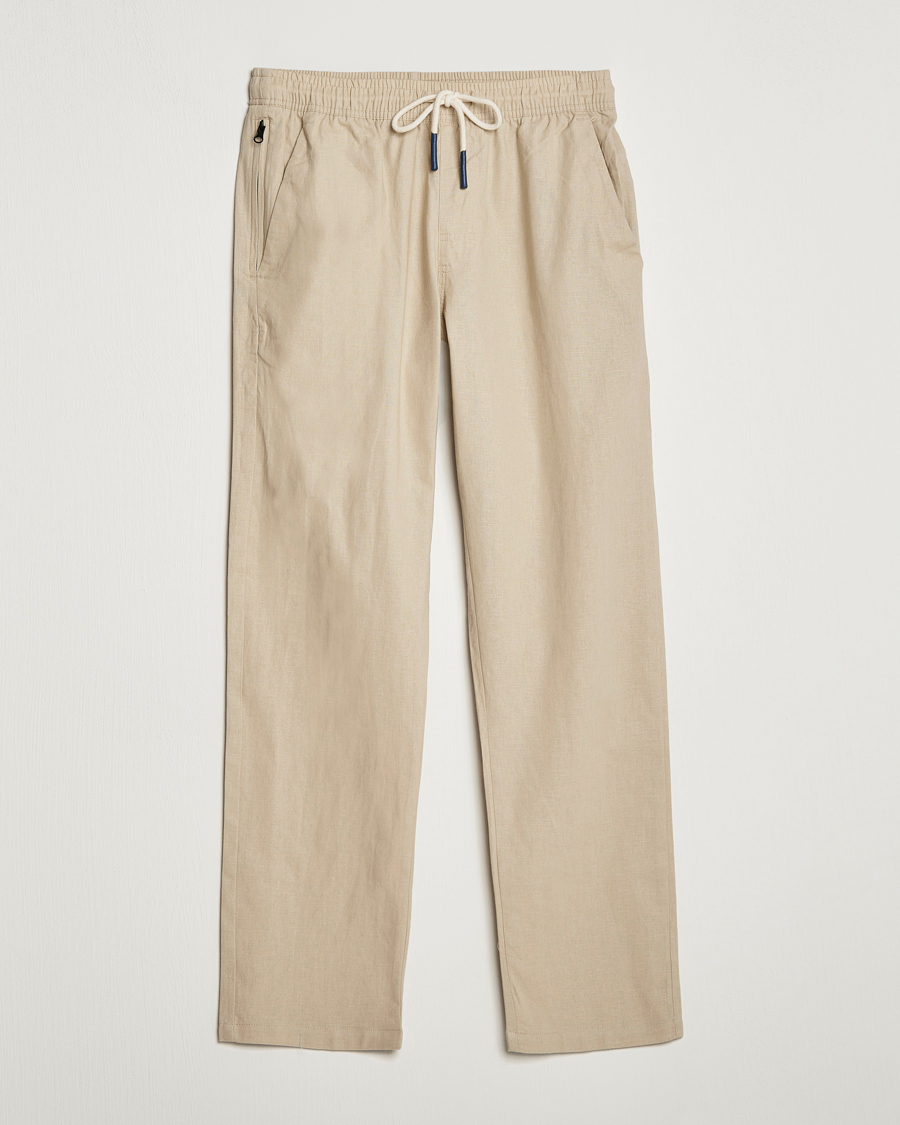 Heren | Broeken | OAS | Linen Long Pants Beige