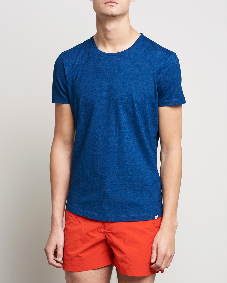 Heren | T-shirts met korte mouwen | Orlebar Brown | OB Crew Neck Tee Denim Pigment
