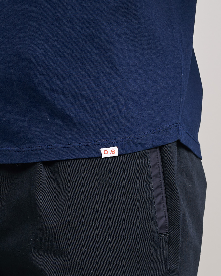 Heren | T-shirts | Orlebar Brown | OB Crew Neck Mercerised Cotton Tee Navy