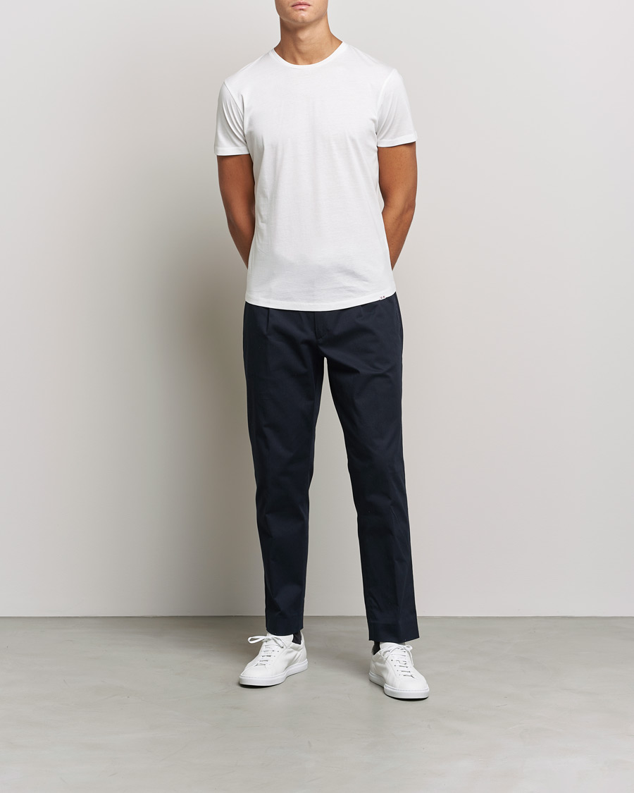 Heren | T-shirts | Orlebar Brown | OB Crew Neck Mercerised Cotton Tee White