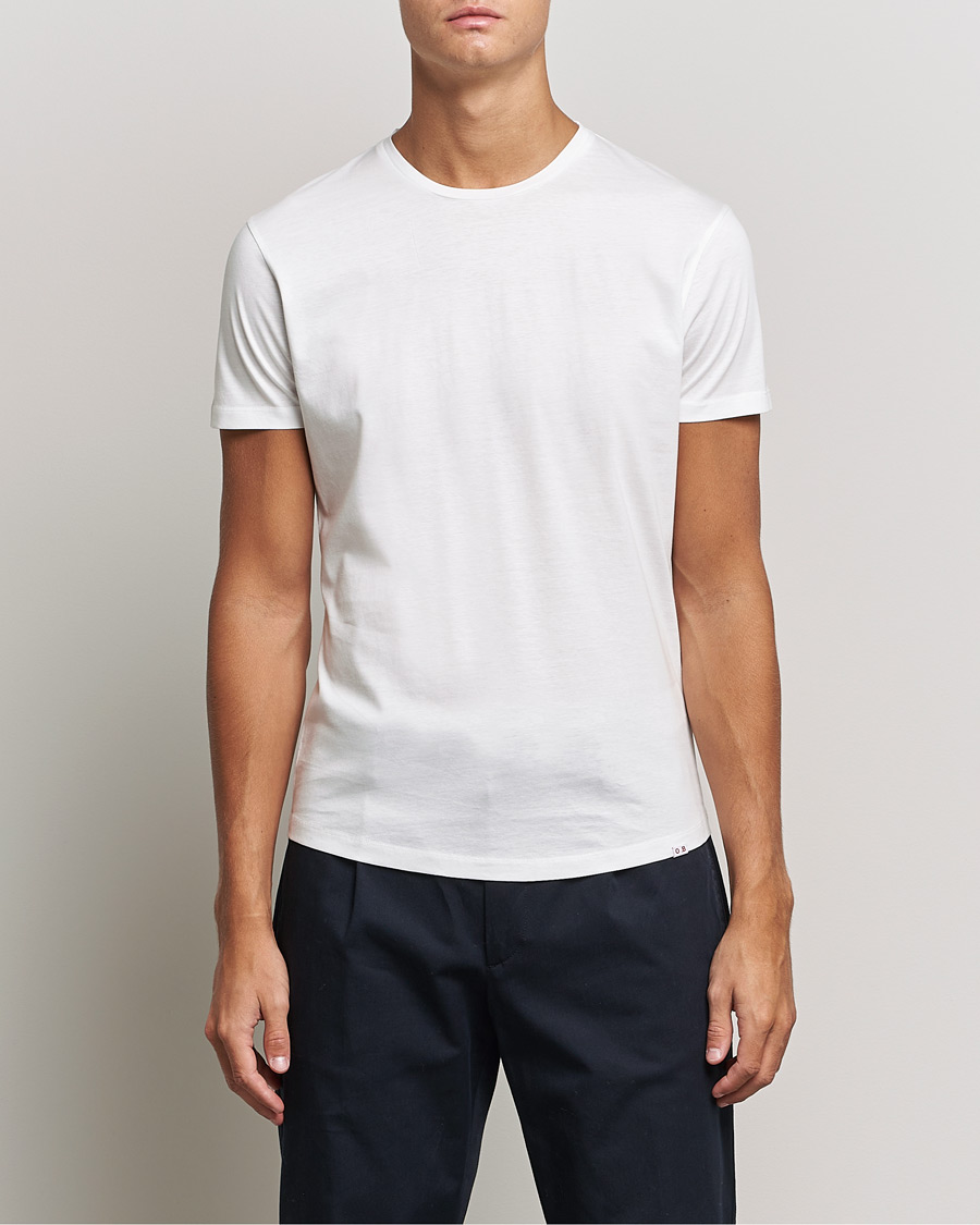 Heren |  | Orlebar Brown | OB Crew Neck Mercerised Cotton Tee White