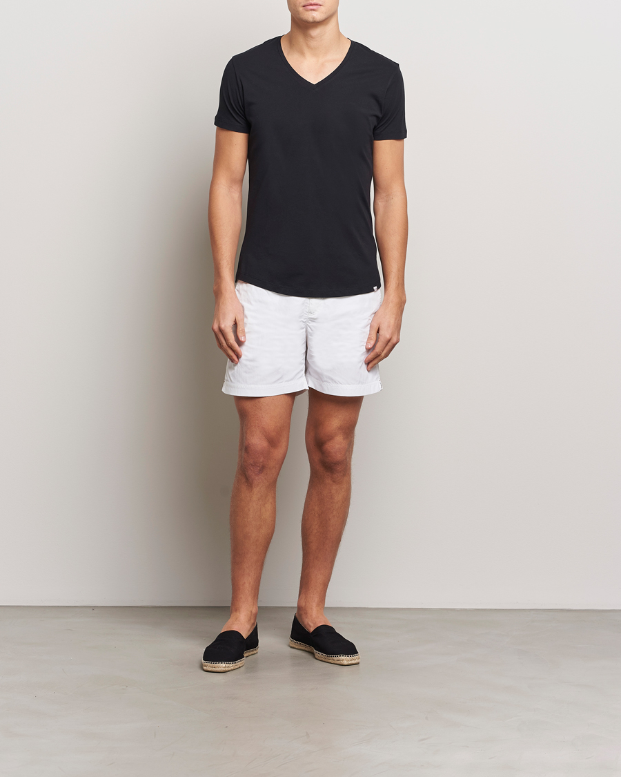 Heren | T-shirts | Orlebar Brown | OB V-Neck Tee Black
