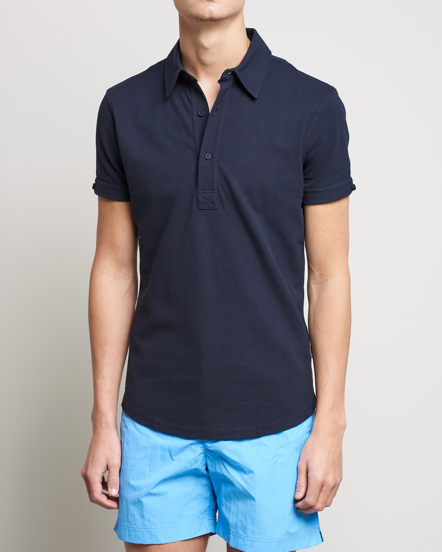 Heren | Poloshirts met korte mouwen | Orlebar Brown | Sebastian Tailored Cotton Polo Navy