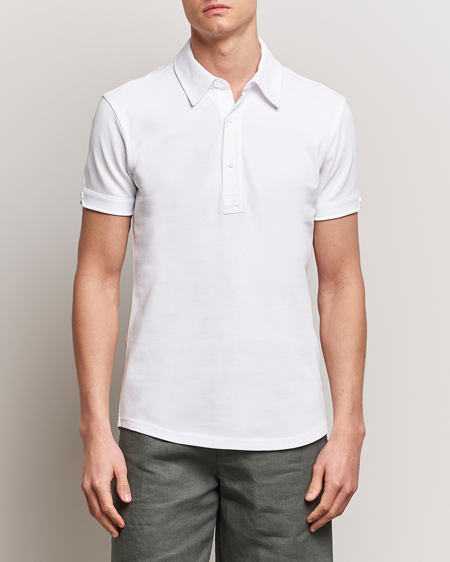 Heren | Poloshirts met korte mouwen | Orlebar Brown | Sebastian Tailored Cotton Polo White