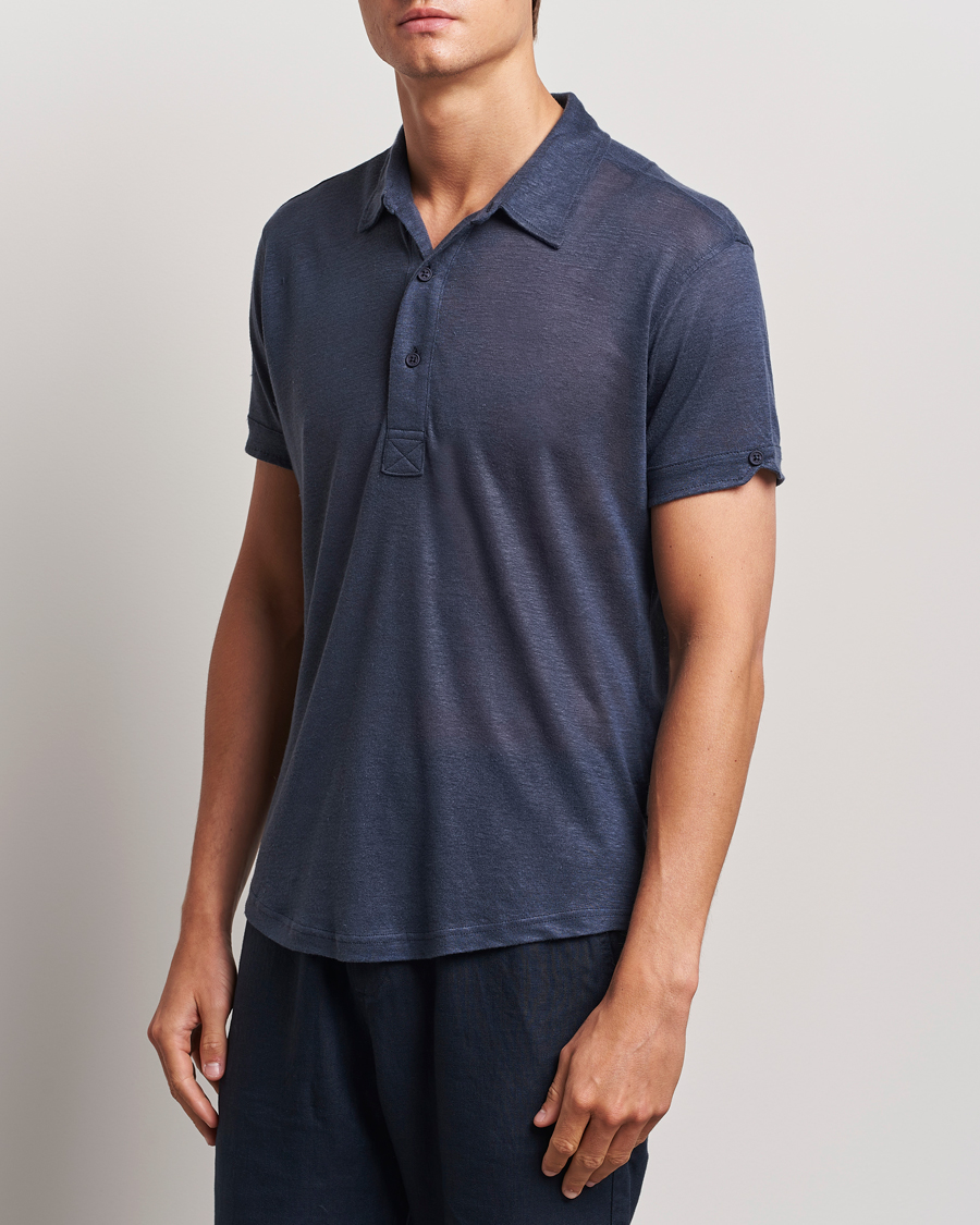 Heren |  | Orlebar Brown | Sebastian Linen Polo Navy