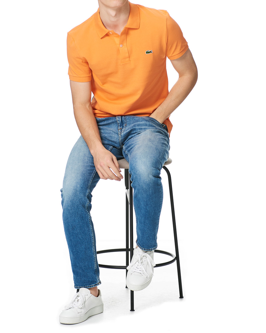 Heren | Polo's | Lacoste | Slim Fit Polo Piké Mandarin Tree Orange