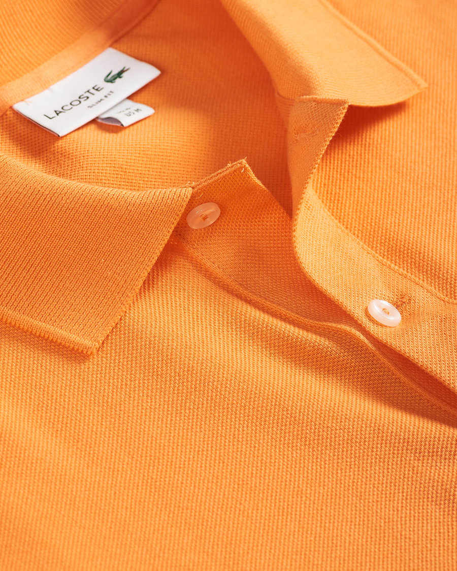 Heren | Polo's | Lacoste | Slim Fit Polo Piké Mandarin Tree Orange