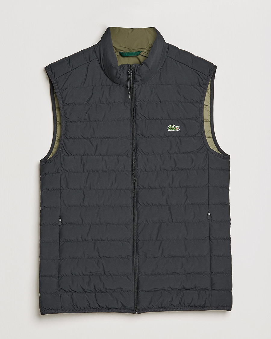 Heren | Gilets | Lacoste | Lightweight Water-Resistant Quilted Zip Vest Black