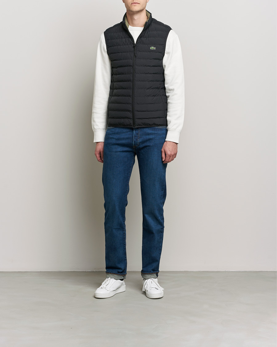 Heren | Gilets | Lacoste | Lightweight Water-Resistant Quilted Zip Vest Black