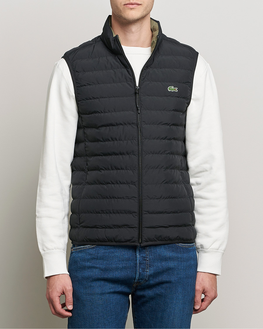 Heren | Gilets | Lacoste | Lightweight Water-Resistant Quilted Zip Vest Black