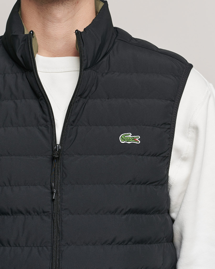 Heren | Gilets | Lacoste | Lightweight Water-Resistant Quilted Zip Vest Black