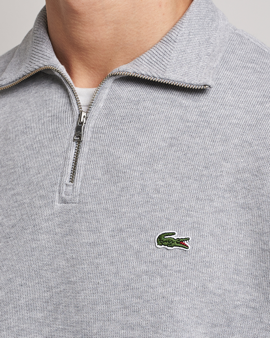 Heren | Truien | Lacoste | Rib Interlock Half Zip Silver Chine