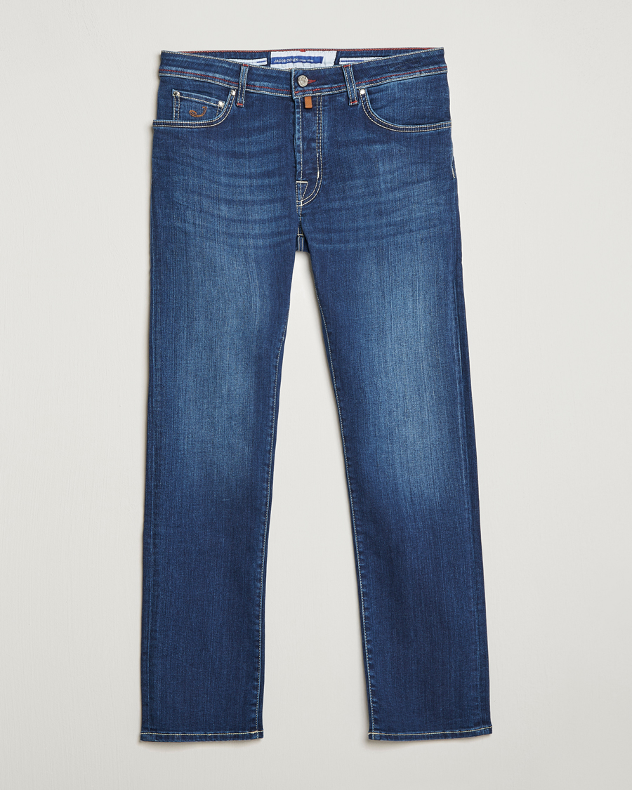 Heren | Jeans | Jacob Cohën | Nick 622 Slim Fit Stretch Jeans Medium Dark
