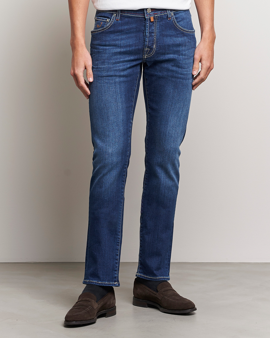 Heren | Italian Department | Jacob Cohën | Nick 622 Slim Fit Stretch Jeans Medium Dark