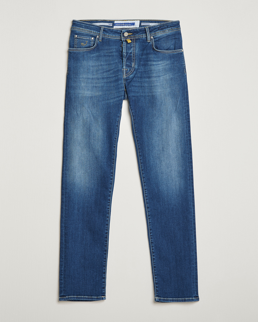 Heren | Jeans | Jacob Cohën | Nick 622 Slim Fit Stretch Jeans Stone Wash