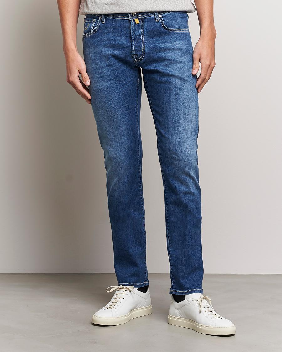 Heren | Italian Department | Jacob Cohën | Nick 622 Slim Fit Stretch Jeans Stone Wash