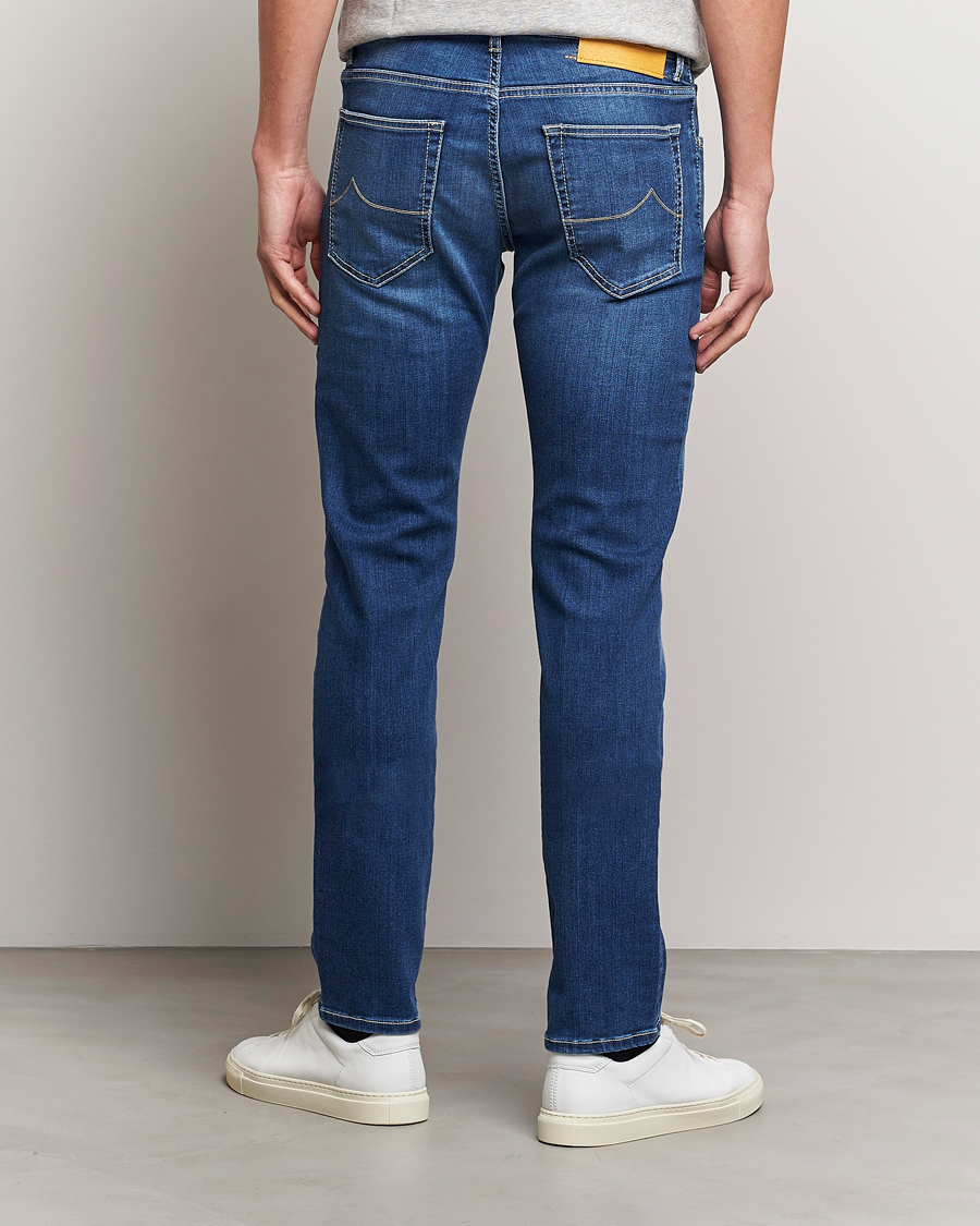 Heren | Jeans | Jacob Cohën | Nick 622 Slim Fit Stretch Jeans Stone Wash
