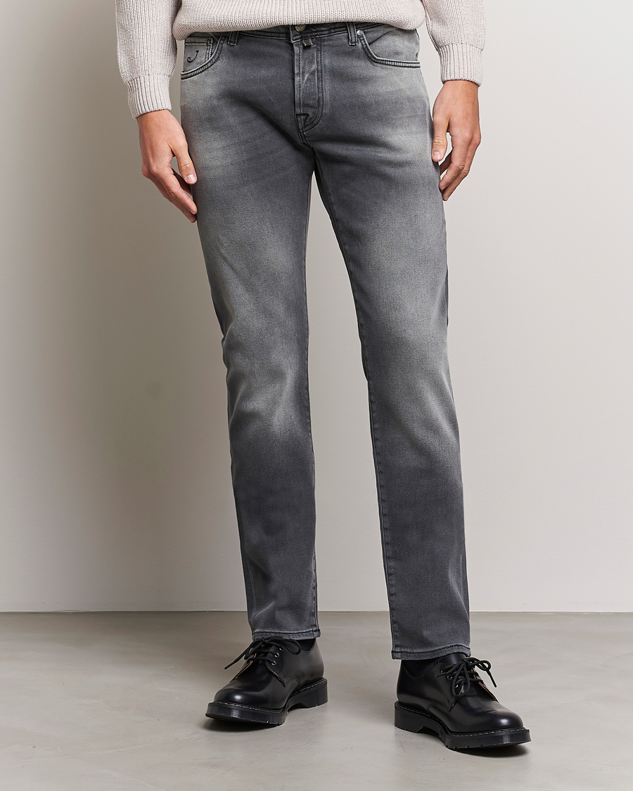 Heren | Italian Department | Jacob Cohën | Nick 622 Slim Fit Stretch Jeans Black Medium Wash