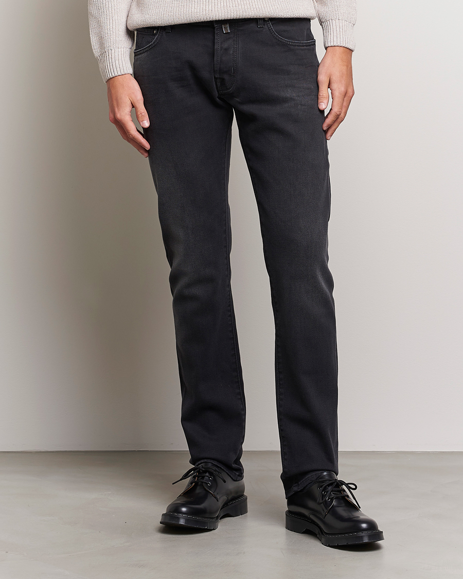 Heren | Zwarte jeans | Jacob Cohën | Nick 622 Slim Fit Stretch Jeans Black Dark Stone