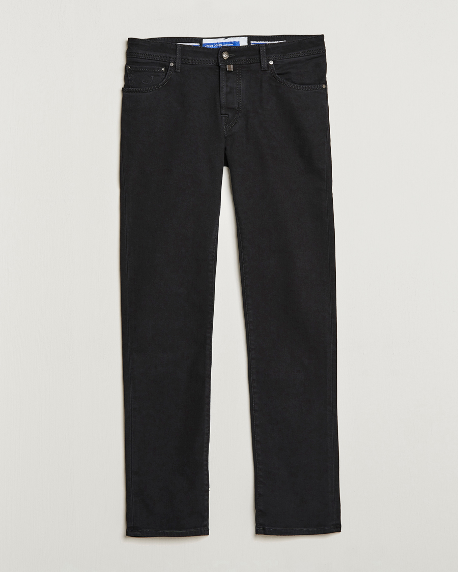 Heren | Jeans | Jacob Cohën | Nick 622 Slim Fit Stretch Jeans Black Dark Wash