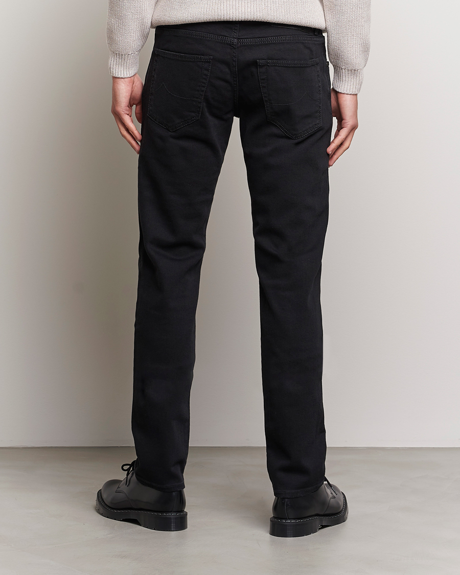Heren | Jeans | Jacob Cohën | Nick 622 Slim Fit Stretch Jeans Black Dark Wash