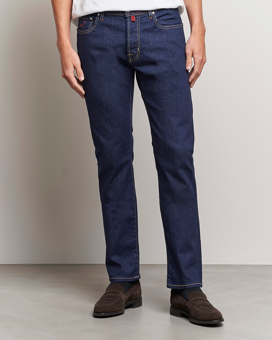 Heren | Blauwe jeans | Jacob Cohën | Bard 688 Slim Fit Stretch Jeans Rinse