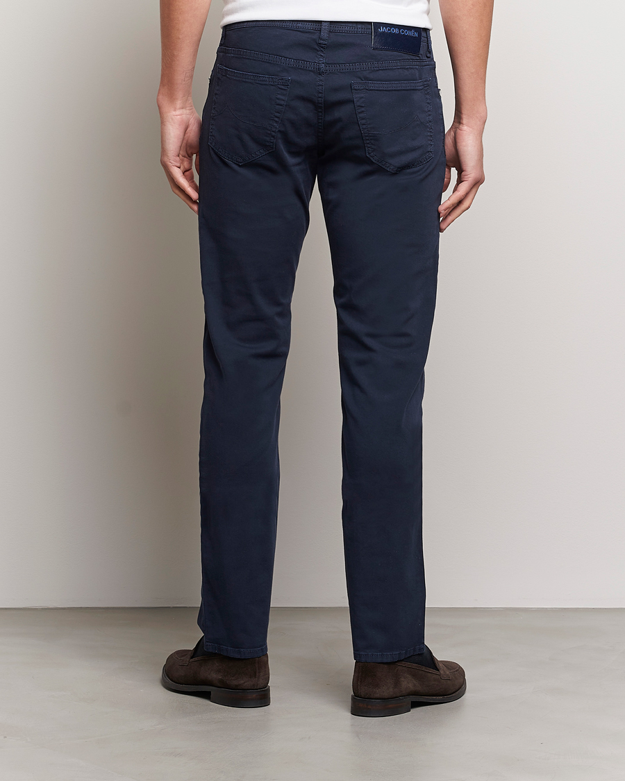 Heren | Broeken | Jacob Cohën | Bard Garment Dyed Gabardine Trousers Navy
