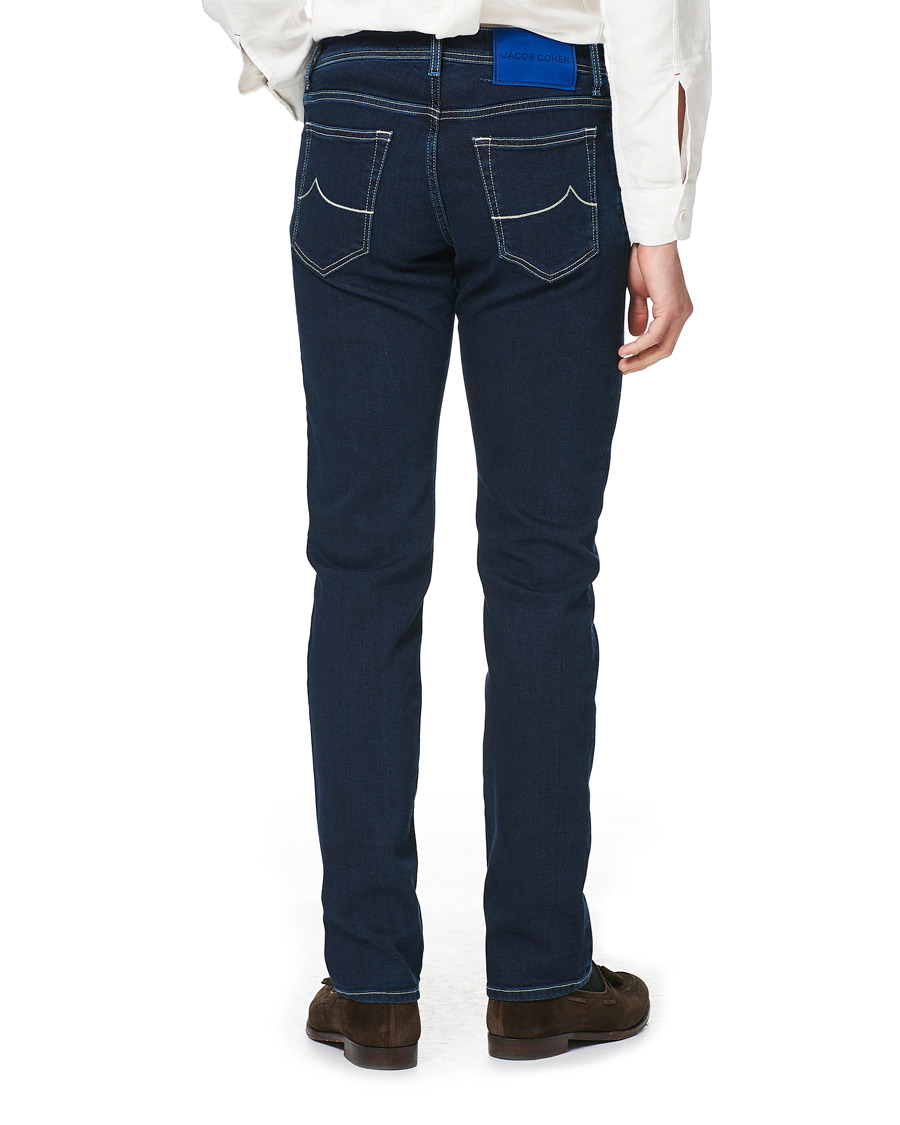 Heren | Jeans | Jacob Cohën | 622 Nick Slim Fit Super Stretch Jeans Dark Blue