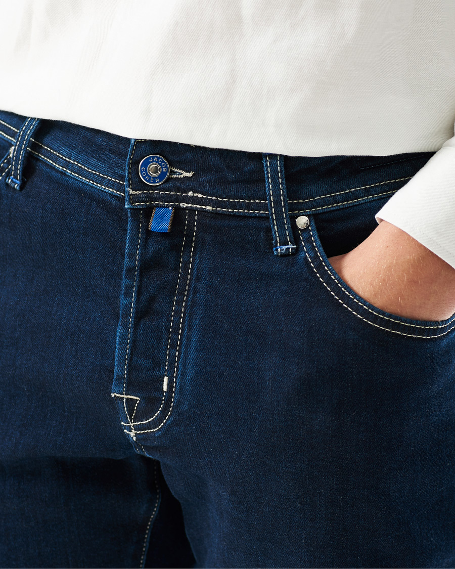 Heren | Jeans | Jacob Cohën | 622 Nick Slim Fit Super Stretch Jeans Dark Blue