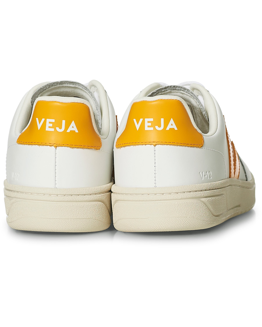 Heren | Veja V-12 Leather Sneaker Extra White/Ouro | Veja | V-12 Leather Sneaker Extra White/Ouro