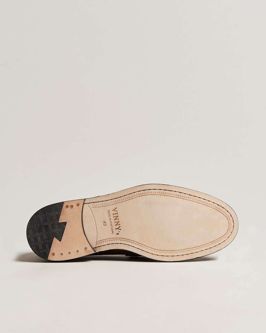 Heren | VINNY's Townee Penny Loafer Dark Brown Suede | VINNY's | Townee Penny Loafer Dark Brown Suede