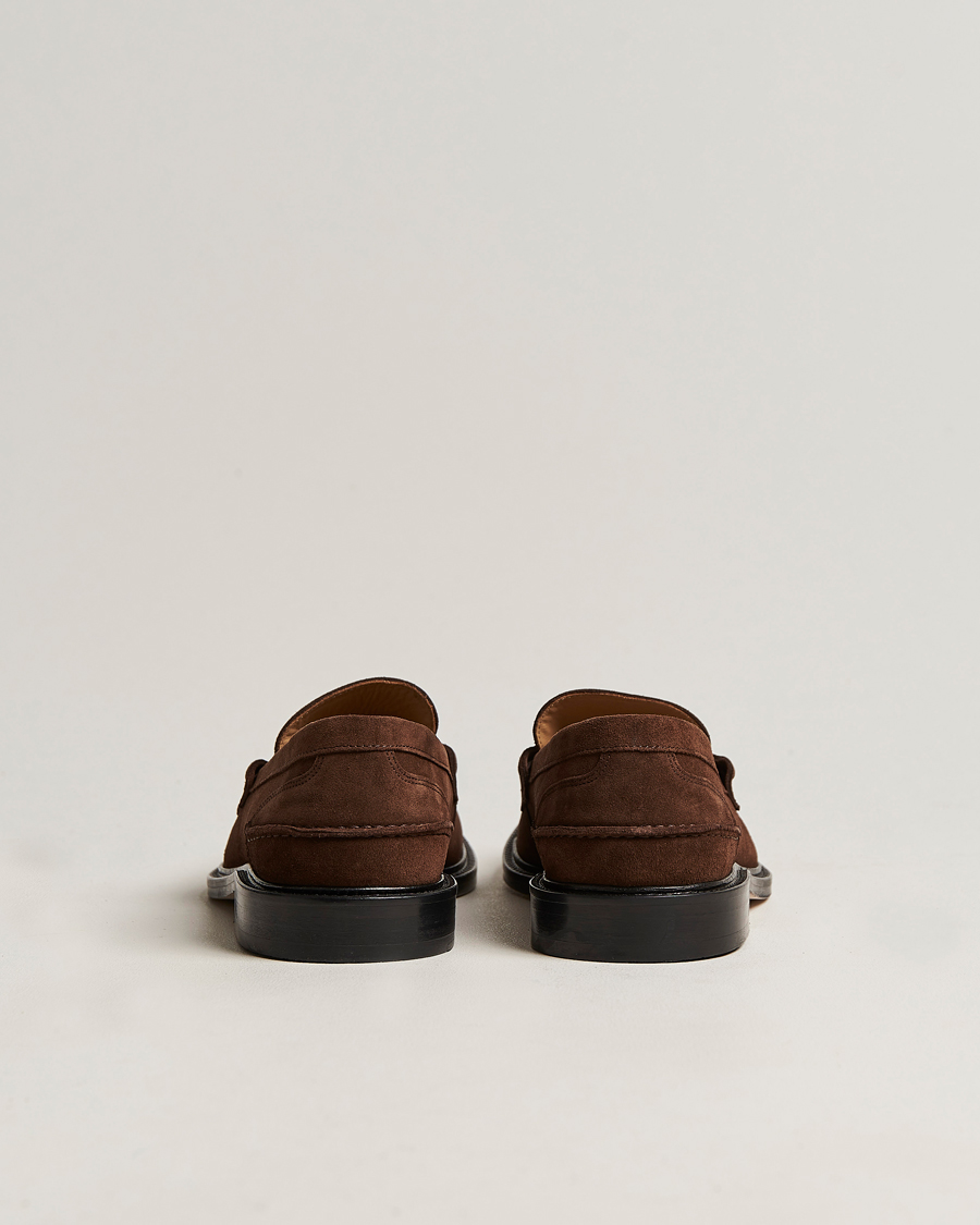 Heren | VINNY's Townee Penny Loafer Dark Brown Suede | VINNY's | Townee Penny Loafer Dark Brown Suede