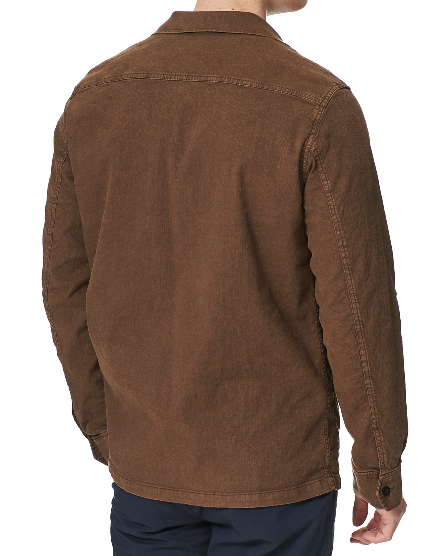 Heren | Overhemden | Oscar Jacobson | Linen Safari Shirt Jacket Brown