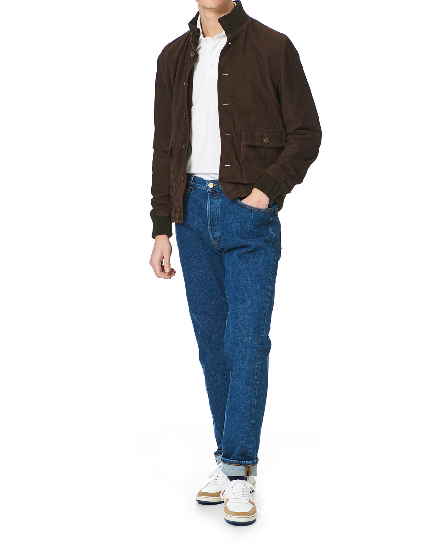 Heren | Zespà ZSP23 Nappa/Suede Sneakers Bleu Ming/Savane | Zespà | ZSP23 Nappa/Suede Sneakers Bleu Ming/Savane