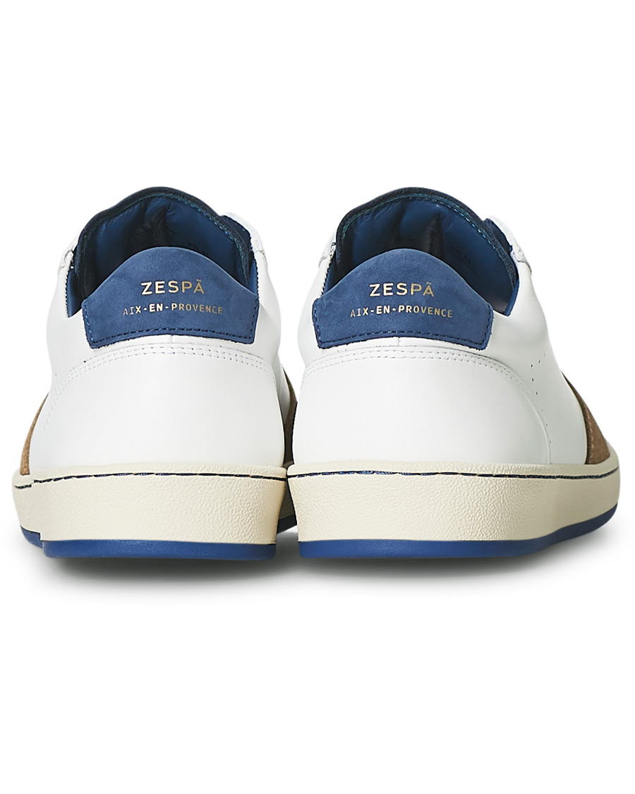 Heren | Zespà ZSP23 Nappa/Suede Sneakers Bleu Ming/Savane | Zespà | ZSP23 Nappa/Suede Sneakers Bleu Ming/Savane