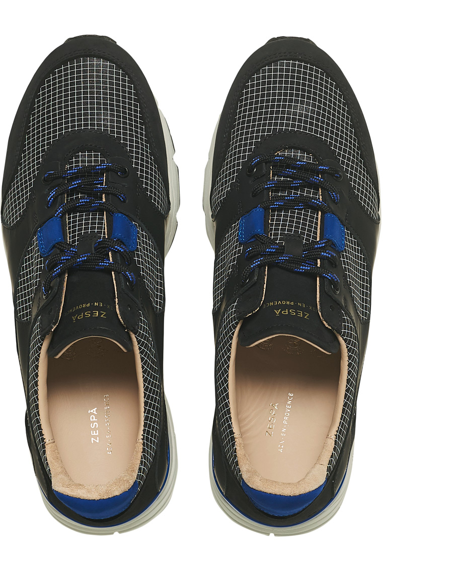 Heren | Zespà ZSP Trail Textile Ripstop Sneaker Black/Outremer | Zespà | ZSP Trail Textile Ripstop Sneaker Black/Outremer