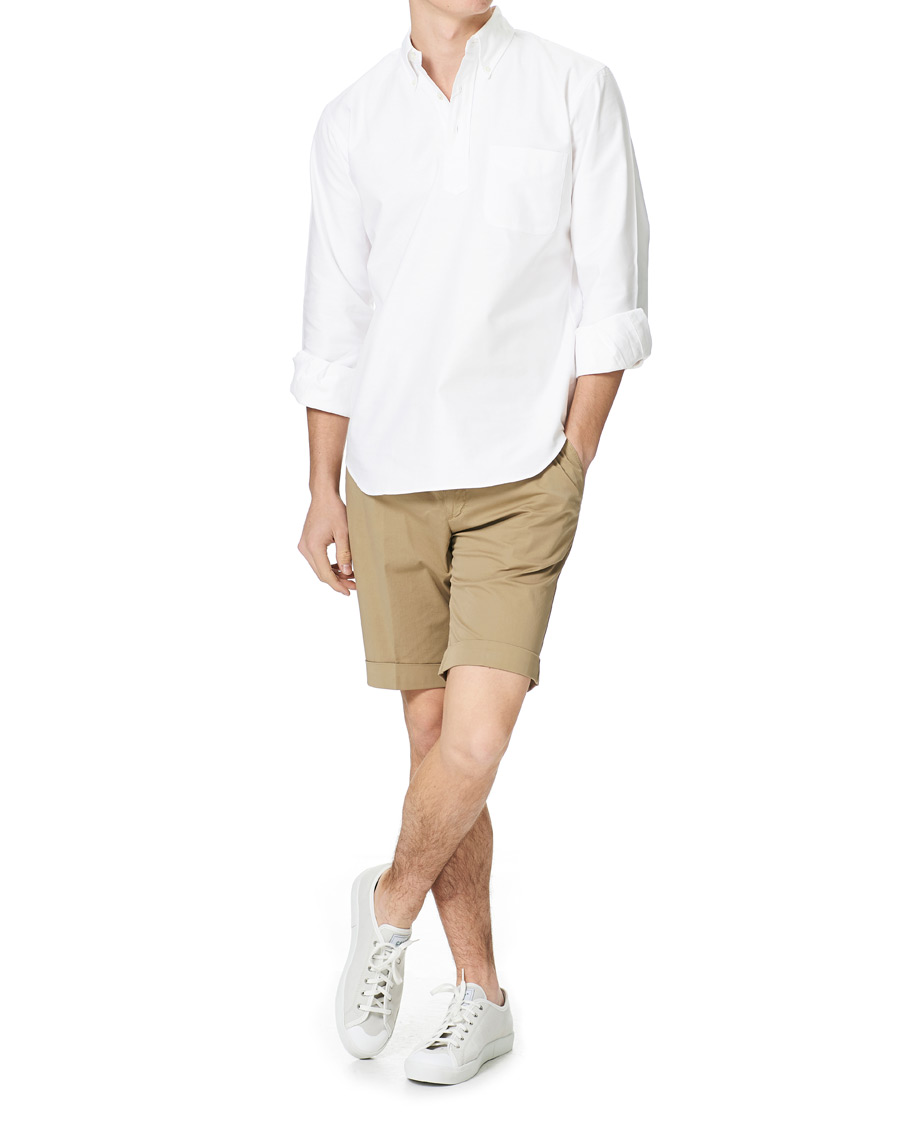 Heren | Korte broek | Briglia 1949 | Pleated Cotton Shorts Beige