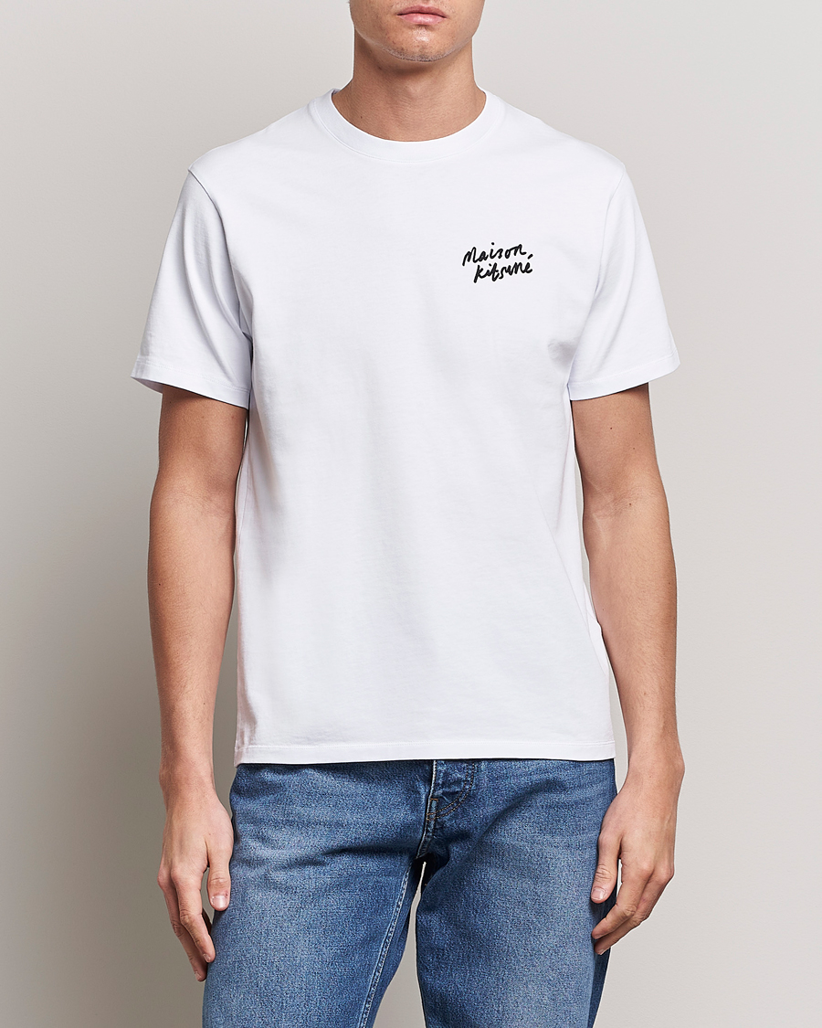 Heren |  | Maison Kitsuné | Mini Handwriting T-Shirt White