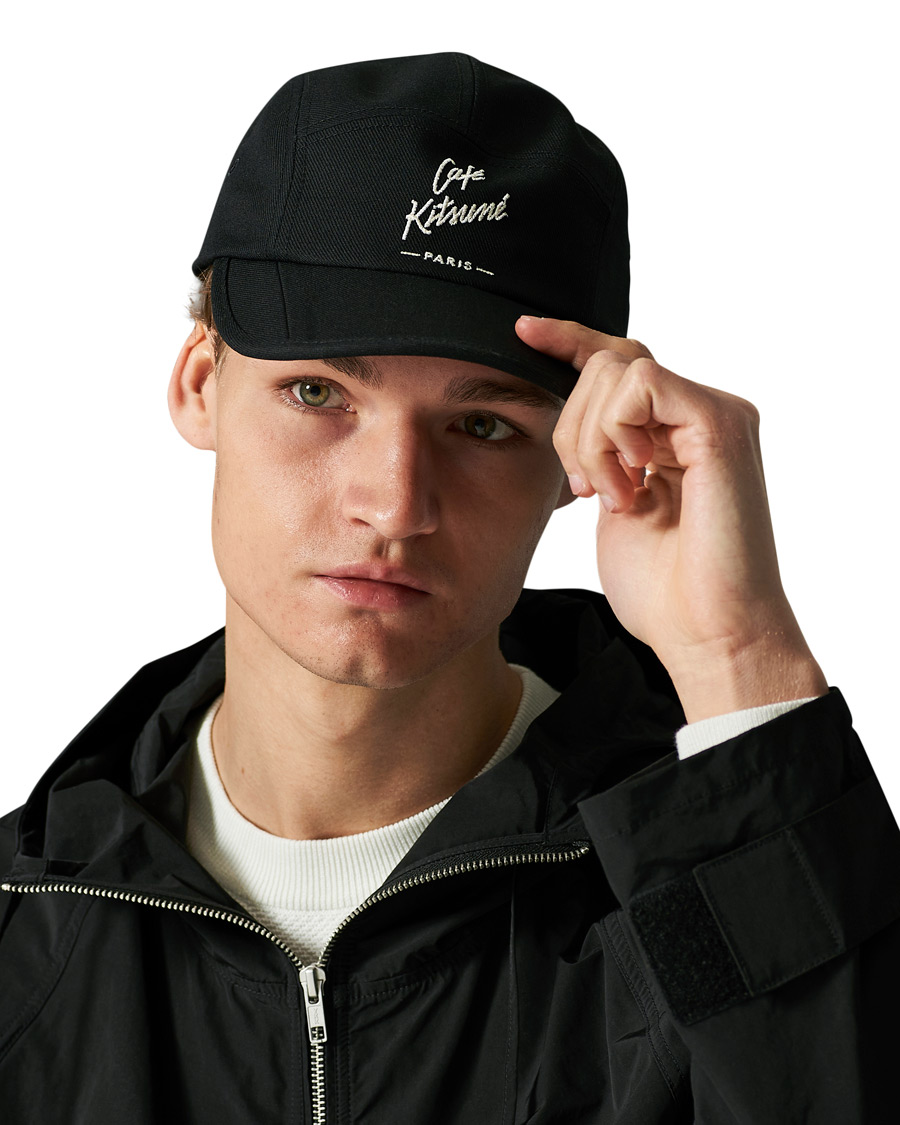 Heren | Café Kitsuné Crew Cap Black | Café Kitsuné | Crew Cap Black